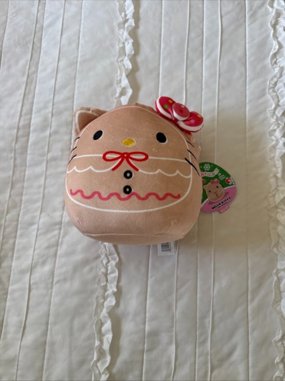 Squishmallow Kellytoy Plush Sanrio Hello Kitty 8" Hello Kitty Gingerbread NWT